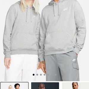 Nike Gray Fleece Pullover Hoodie XL NEW